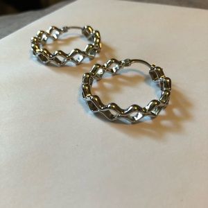 Lia Sophia Silver Hoop Earrings